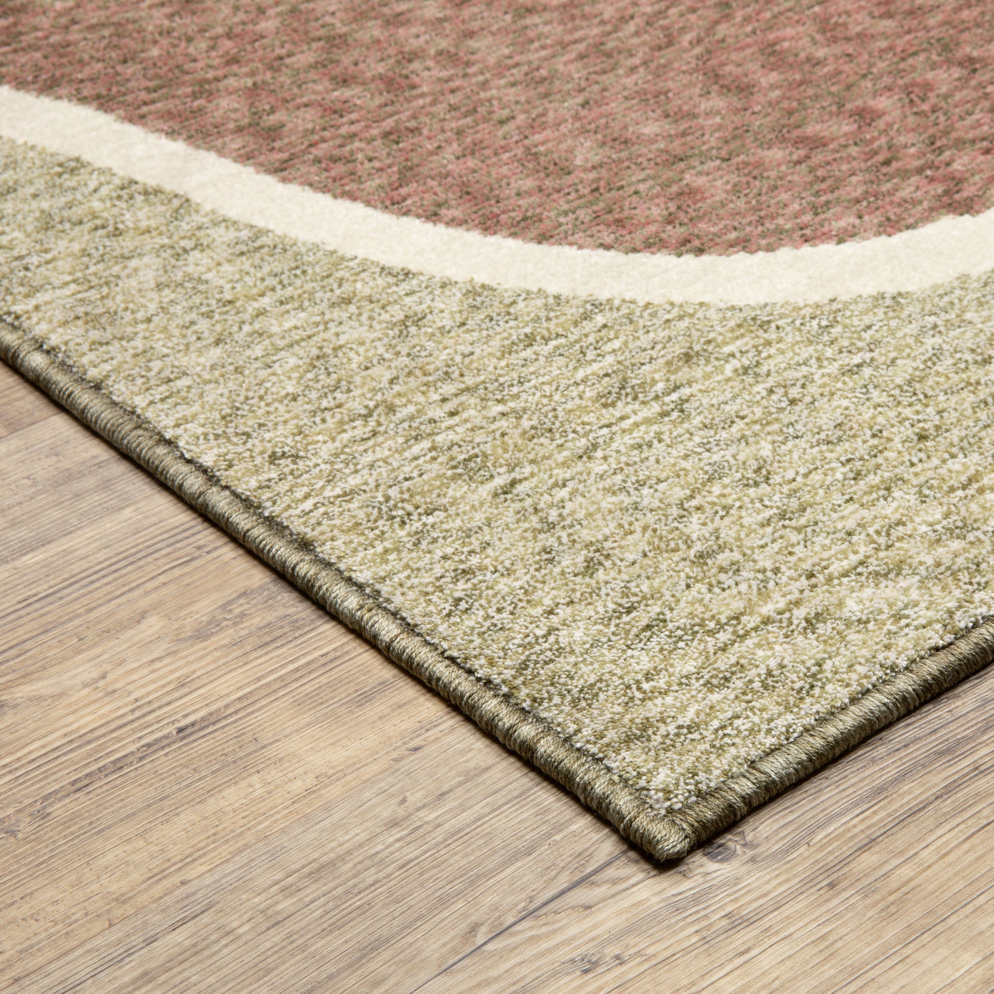Tisdell Geometric Green/ Multi Abstract Cut Pile Rug