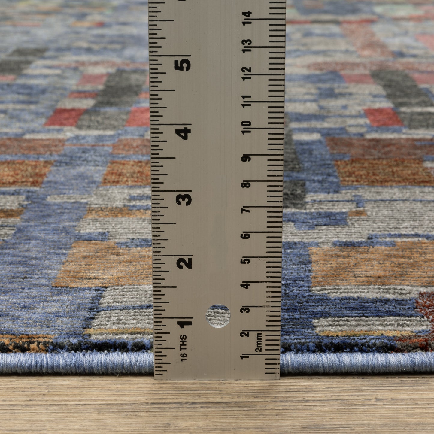Tisdell Abstract Blue/ Multi Cut Pile Rug