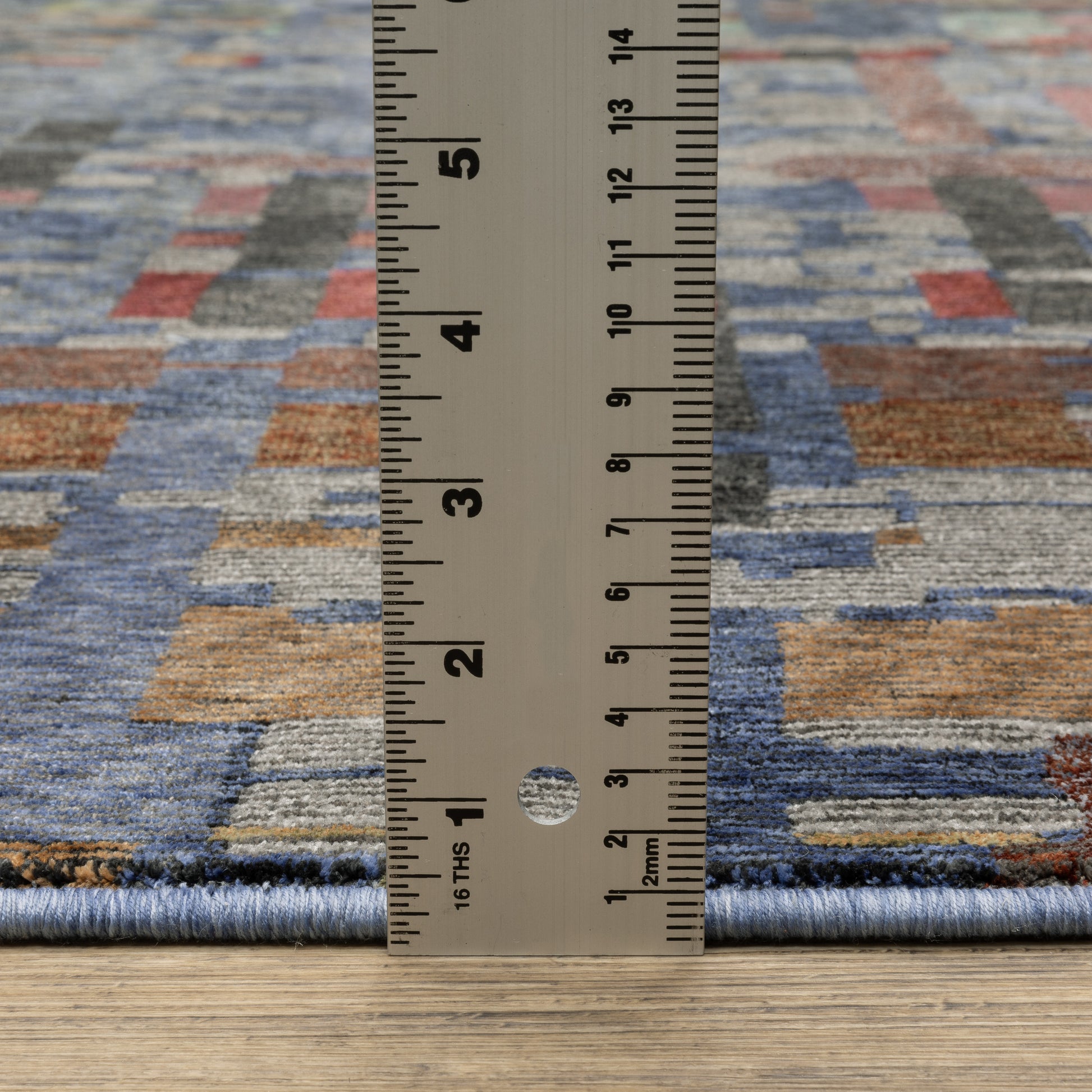 Tisdell Abstract Blue/ Multi Cut Pile Rug