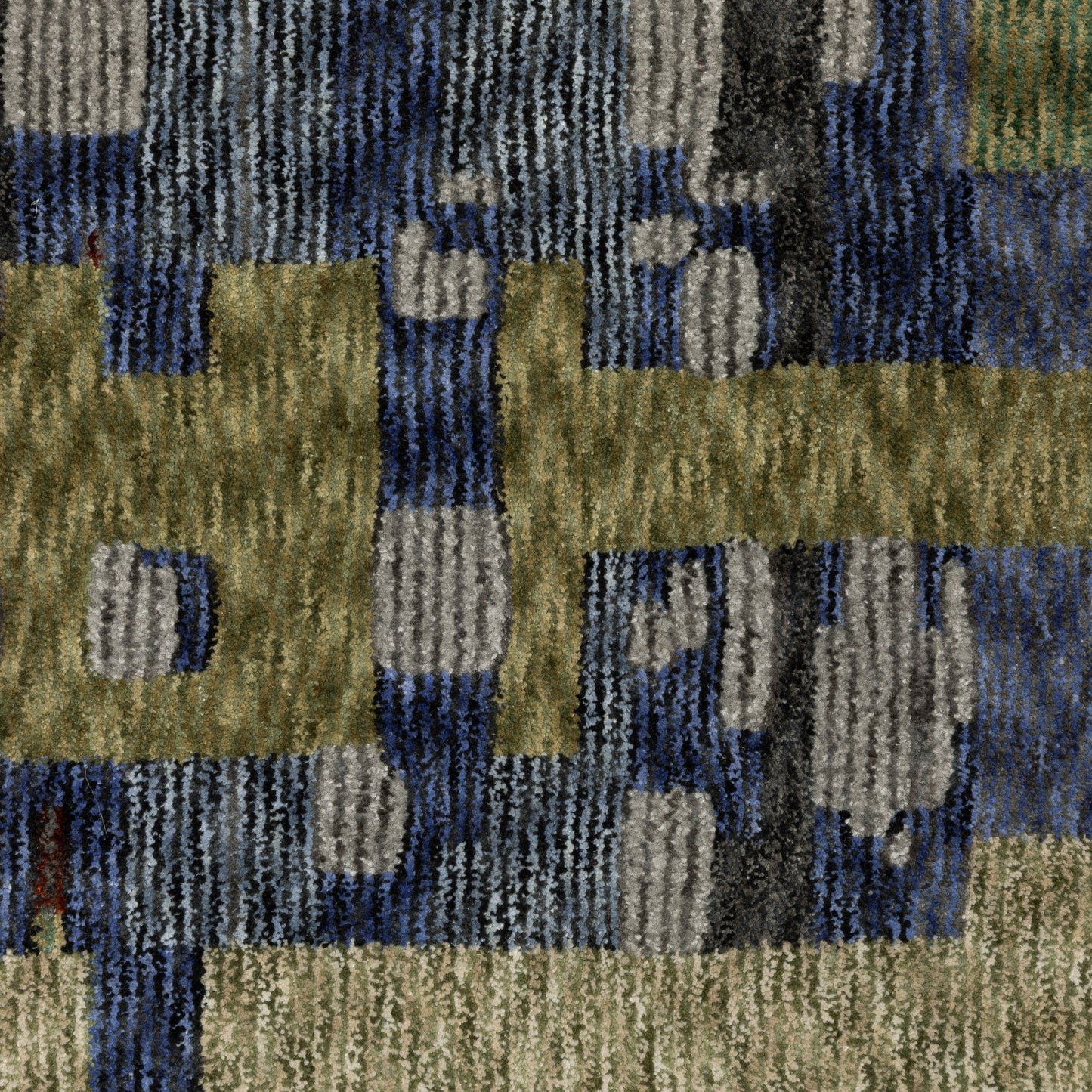 Tisdell Abstract Blue/ Multi Cut Pile Rug