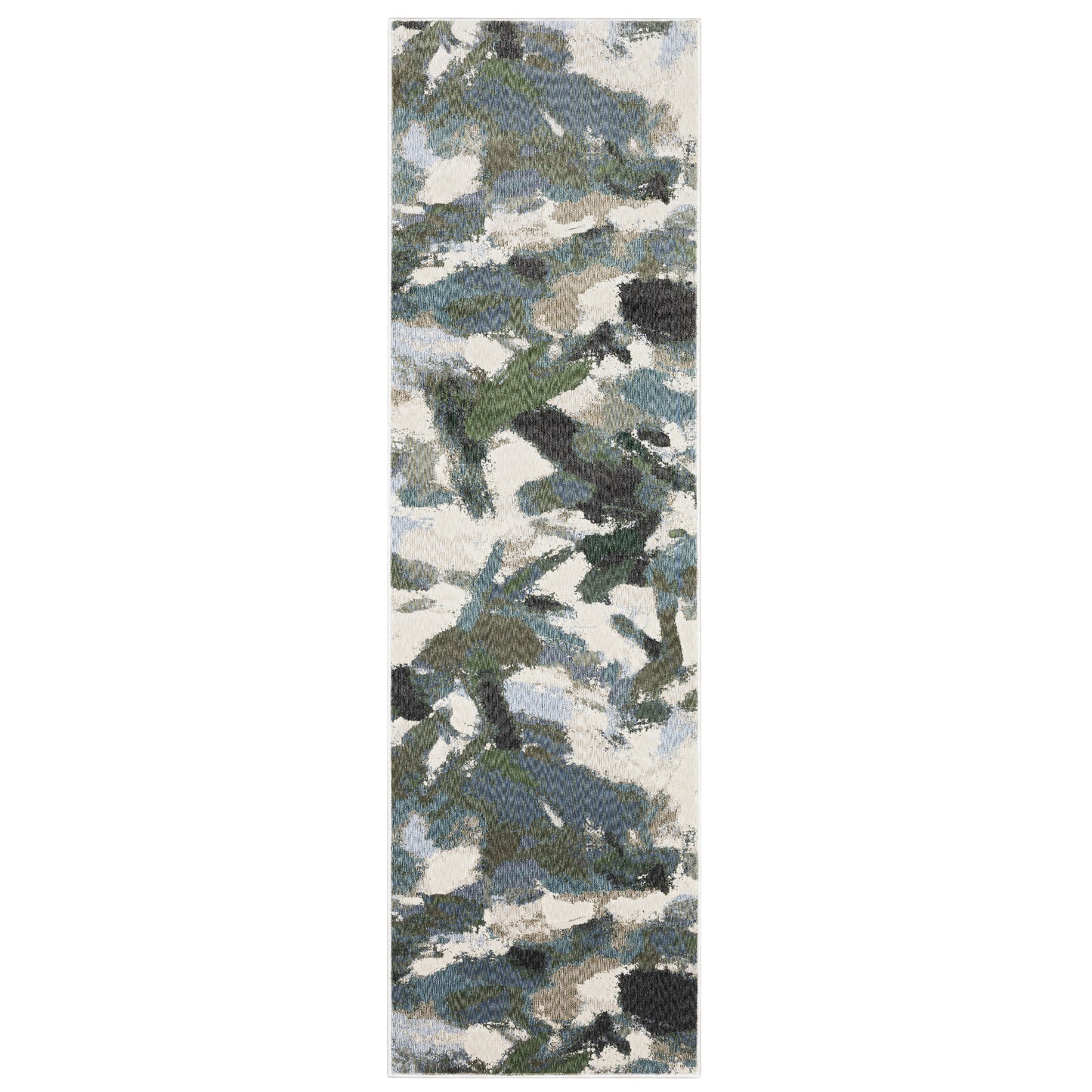 Tisdell Tis04 Blue/ Green Abstract Rug