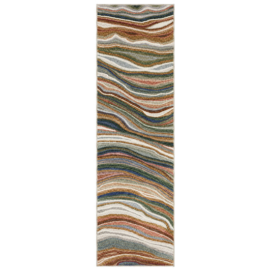 Tisdell Tis07 Multi/ Multi Abstract Rug