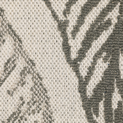 Torrey Outdoor Beige/ Grey Botanical Loop Pile Rug