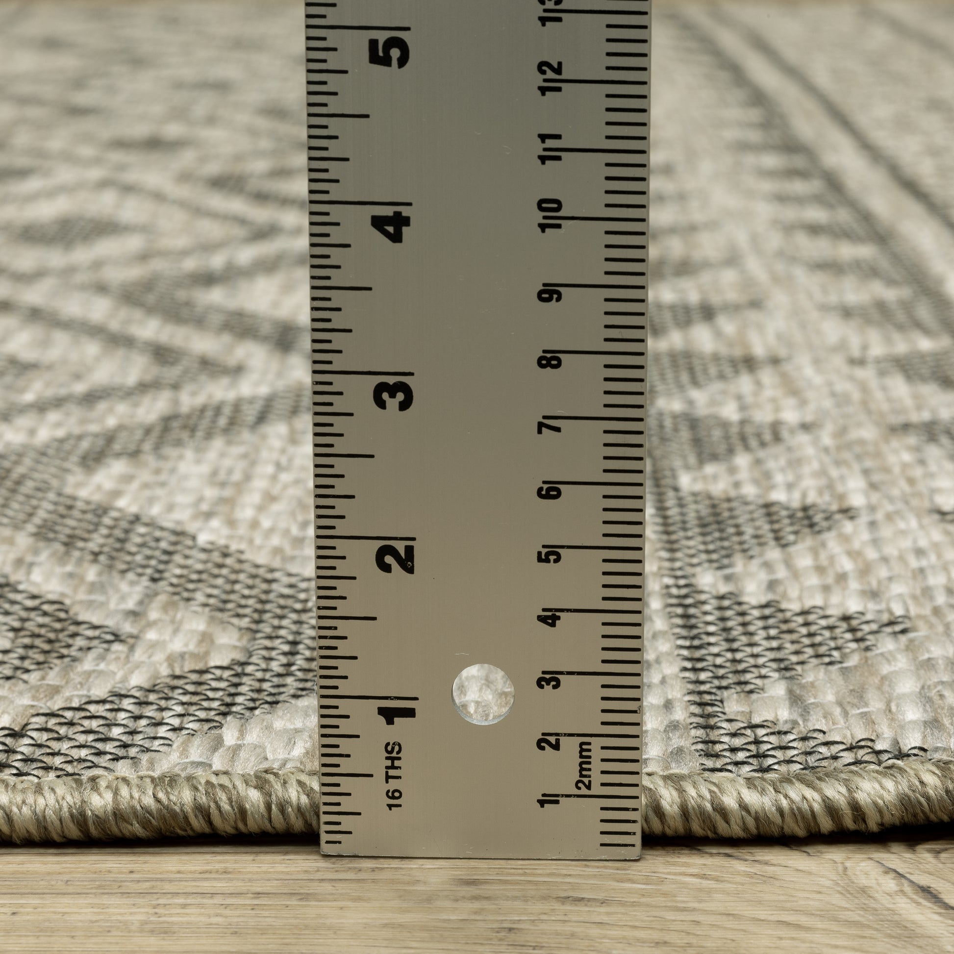 Tortuga Stripe Beige/ Black Geometric Flat Weave Rug