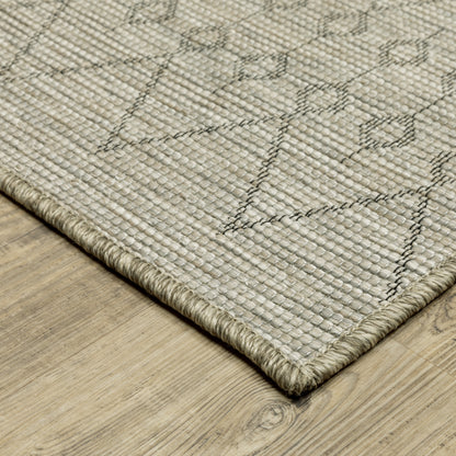 Tortuga Tribal Beige/ Black Geometric Flat Weave Rug