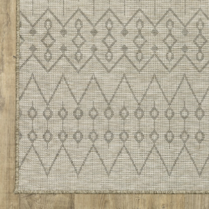Tortuga Tribal Beige/ Black Geometric Flat Weave Rug