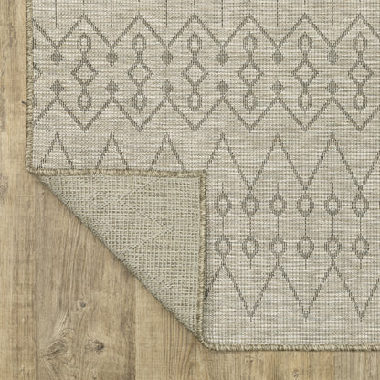 Tortuga Tribal Beige/ Black Geometric Flat Weave Rug