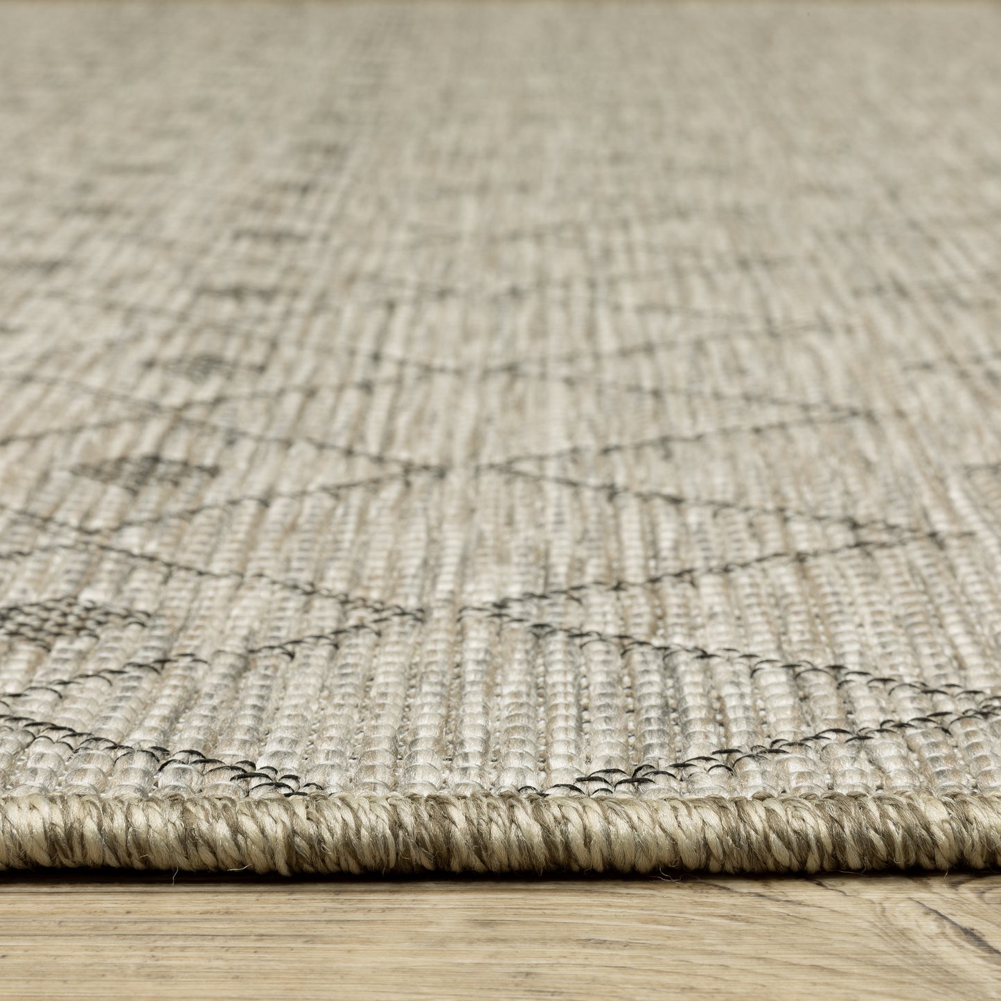 Tortuga Tribal Beige/ Black Geometric Flat Weave Rug