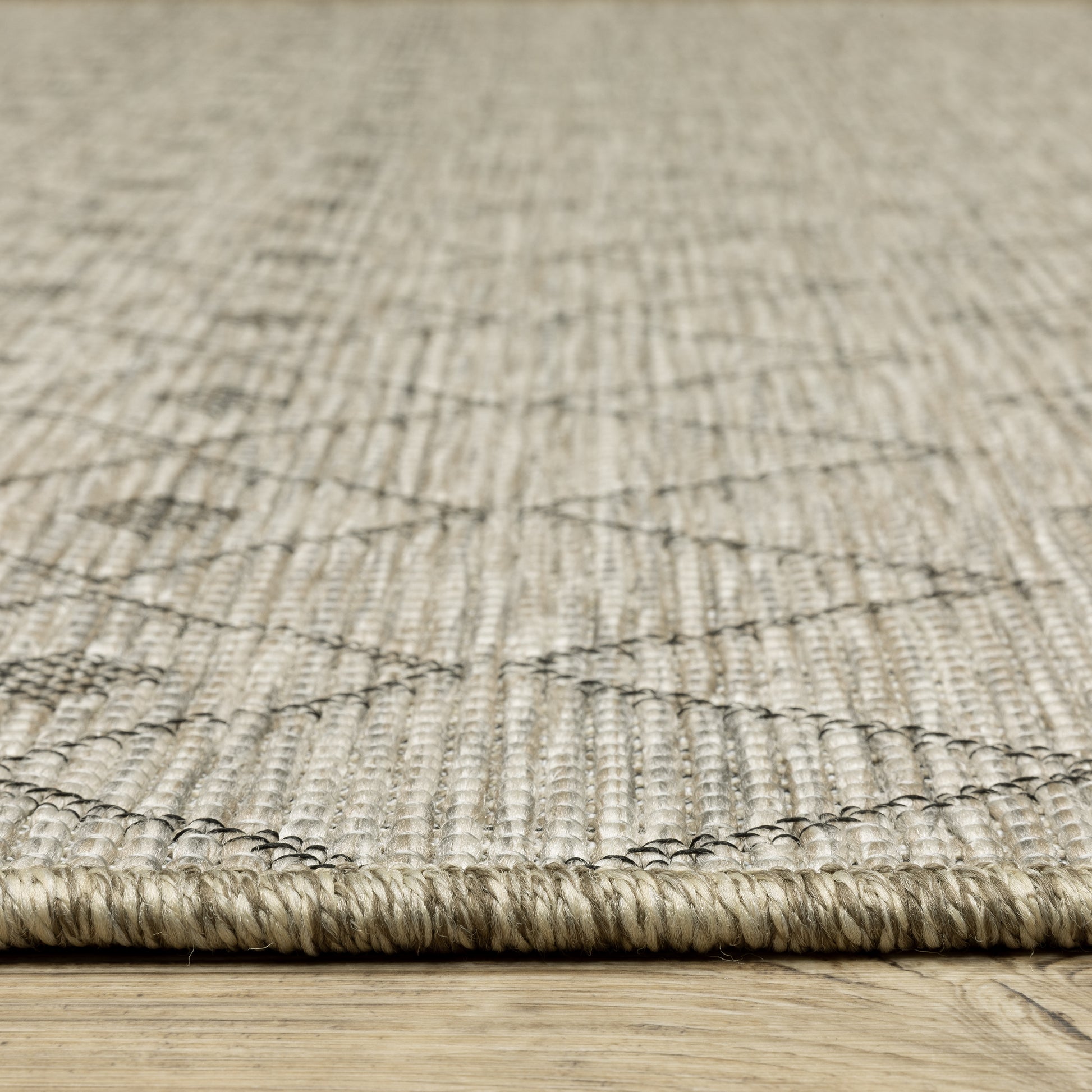 Tortuga Tribal Beige/ Black Geometric Flat Weave Rug