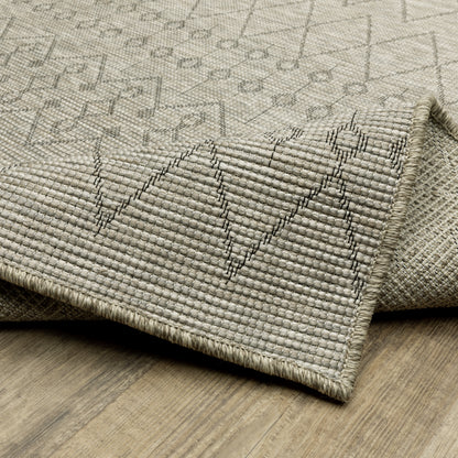 Tortuga Tribal Beige/ Black Geometric Flat Weave Rug