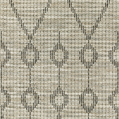 Tortuga Tribal Beige/ Black Geometric Flat Weave Rug