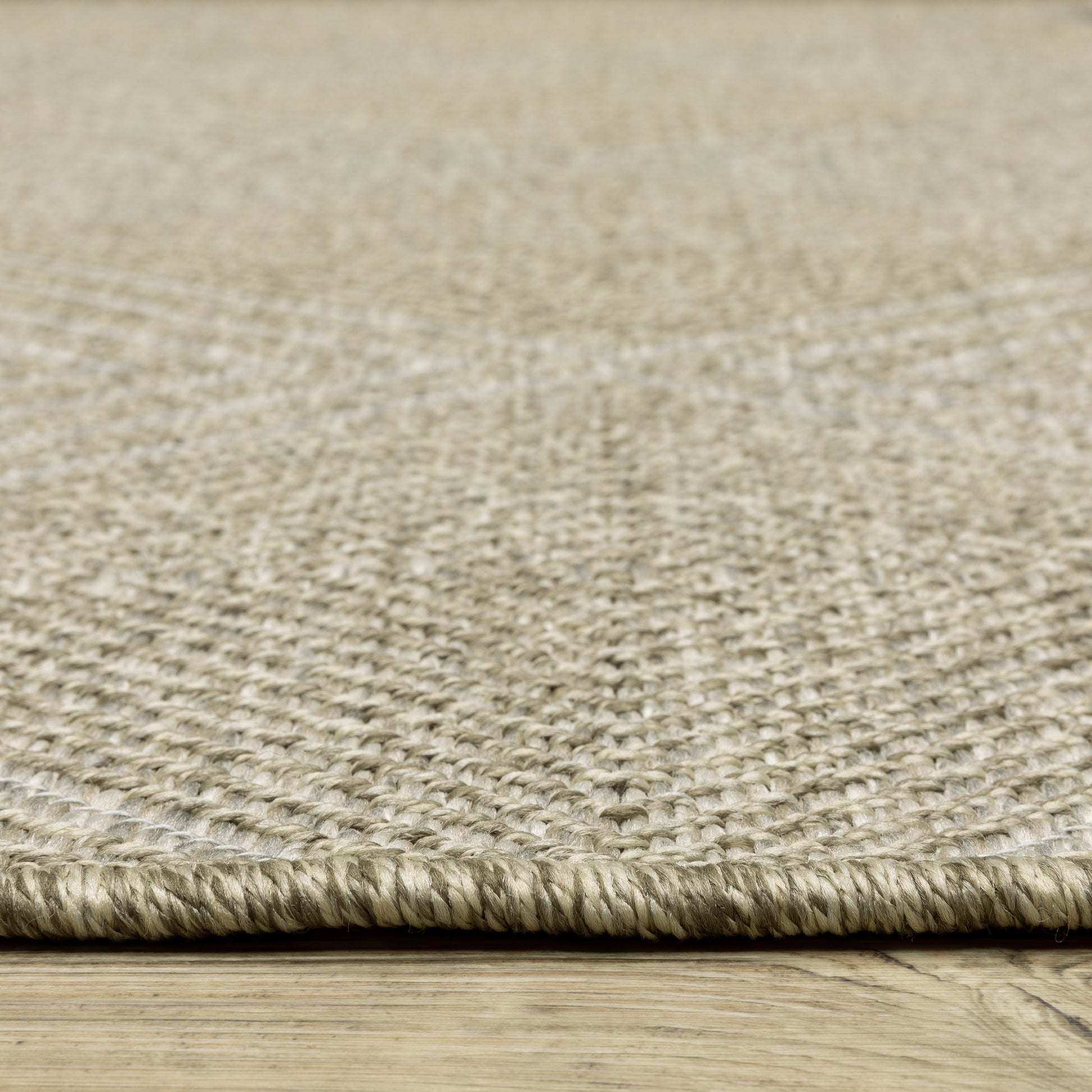 Tortuga Geometric Beige/ Beige Flat Weave Rug