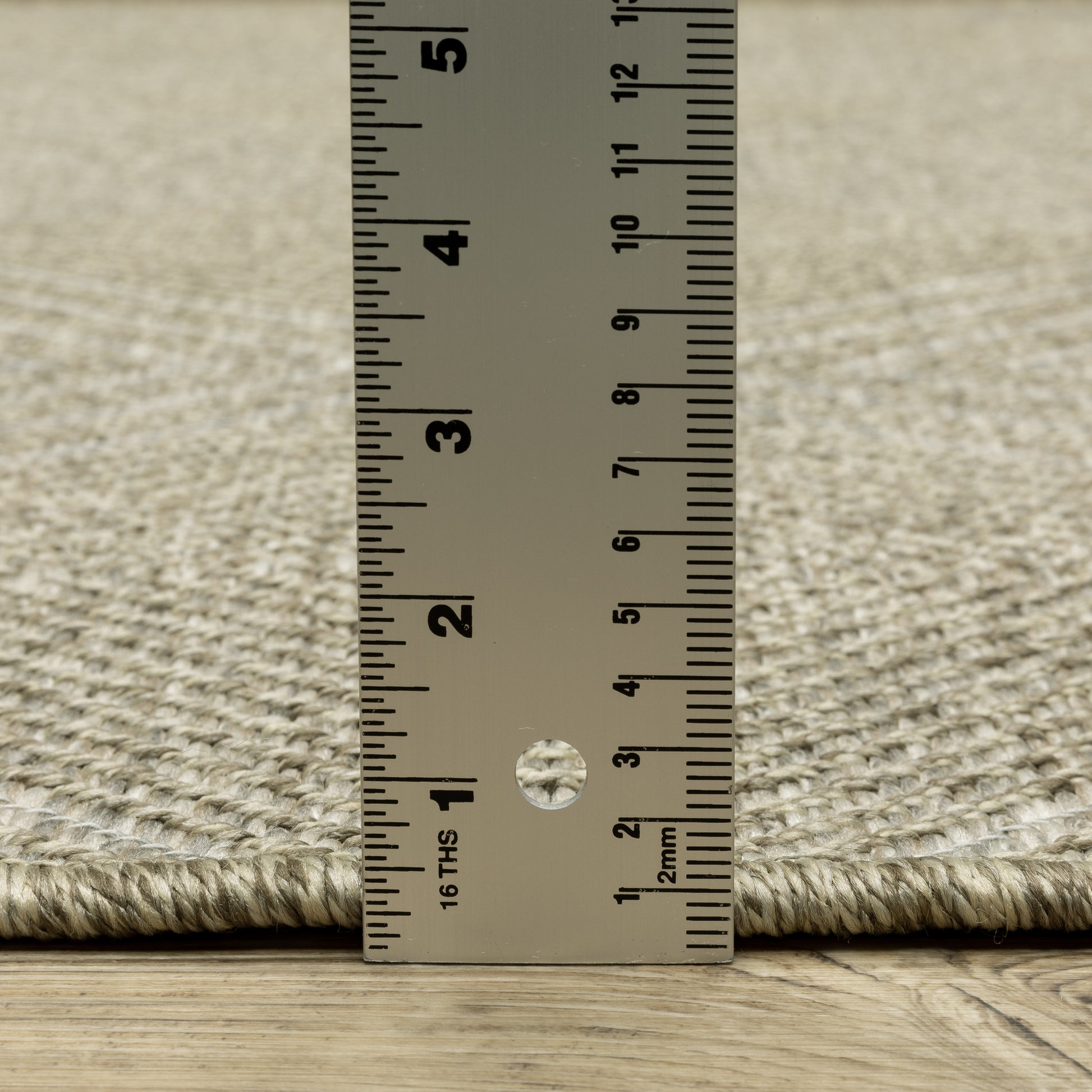 Tortuga Geometric Beige/ Beige Flat Weave Rug