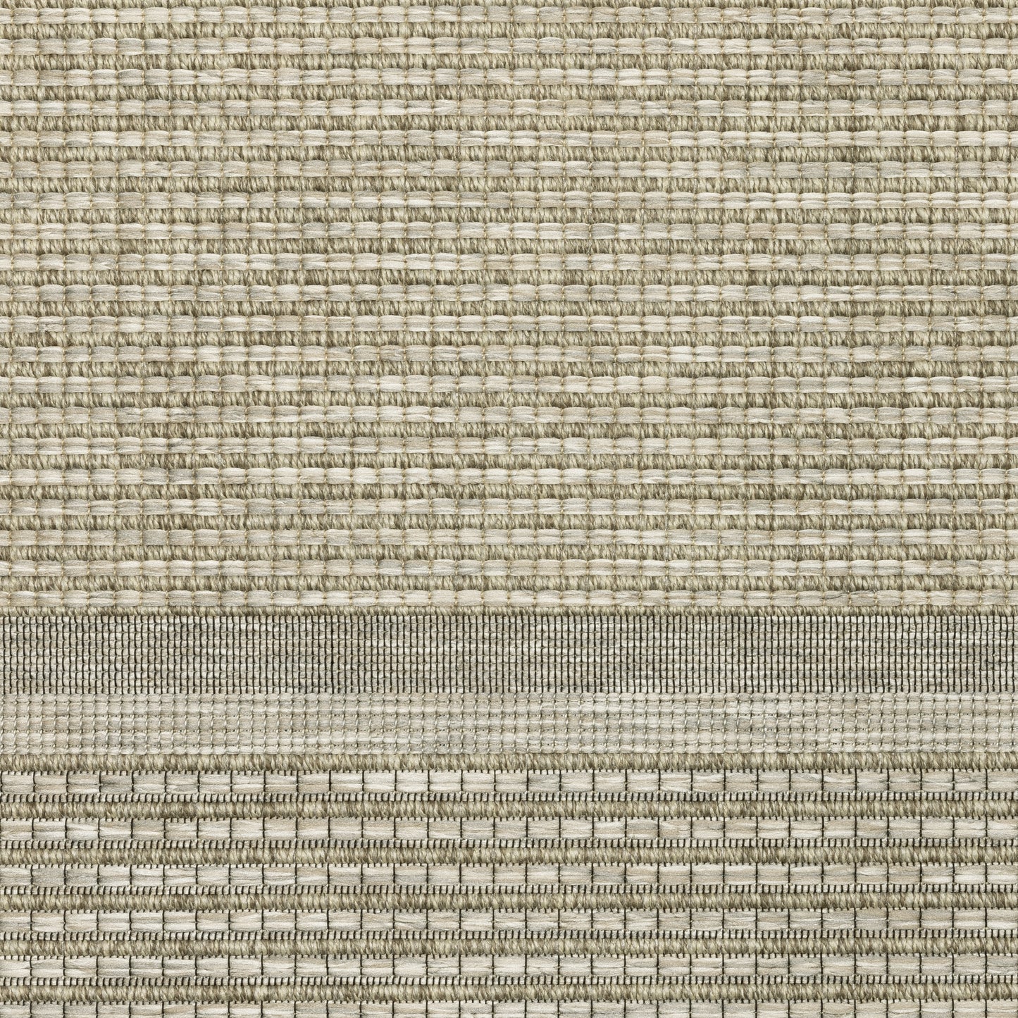 Tortuga Stripe Beige/ Black Geometric Flat Weave Rug