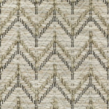 Tortuga Stripe Beige/ Black Geometric Flat Weave Rug