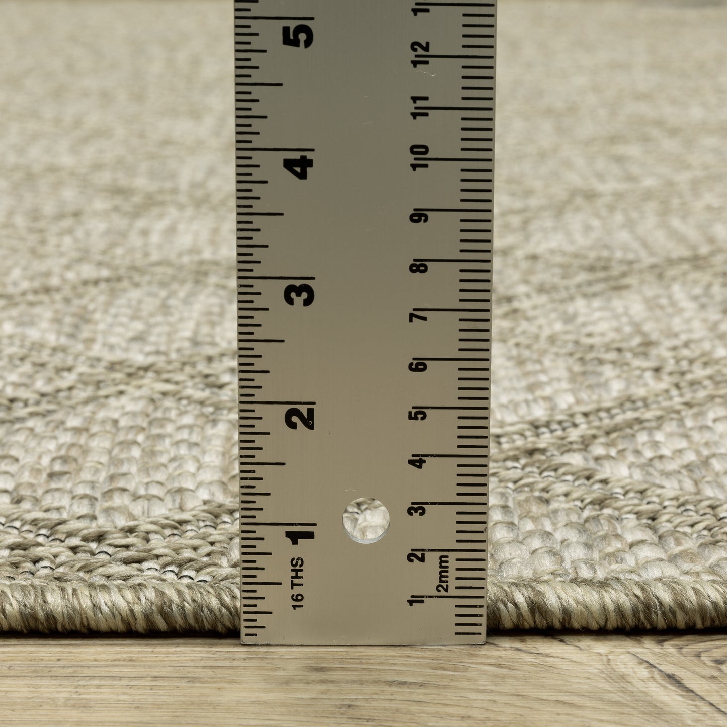 Tortuga Lattice Beige/ Black Stripe Flat Weave Rug