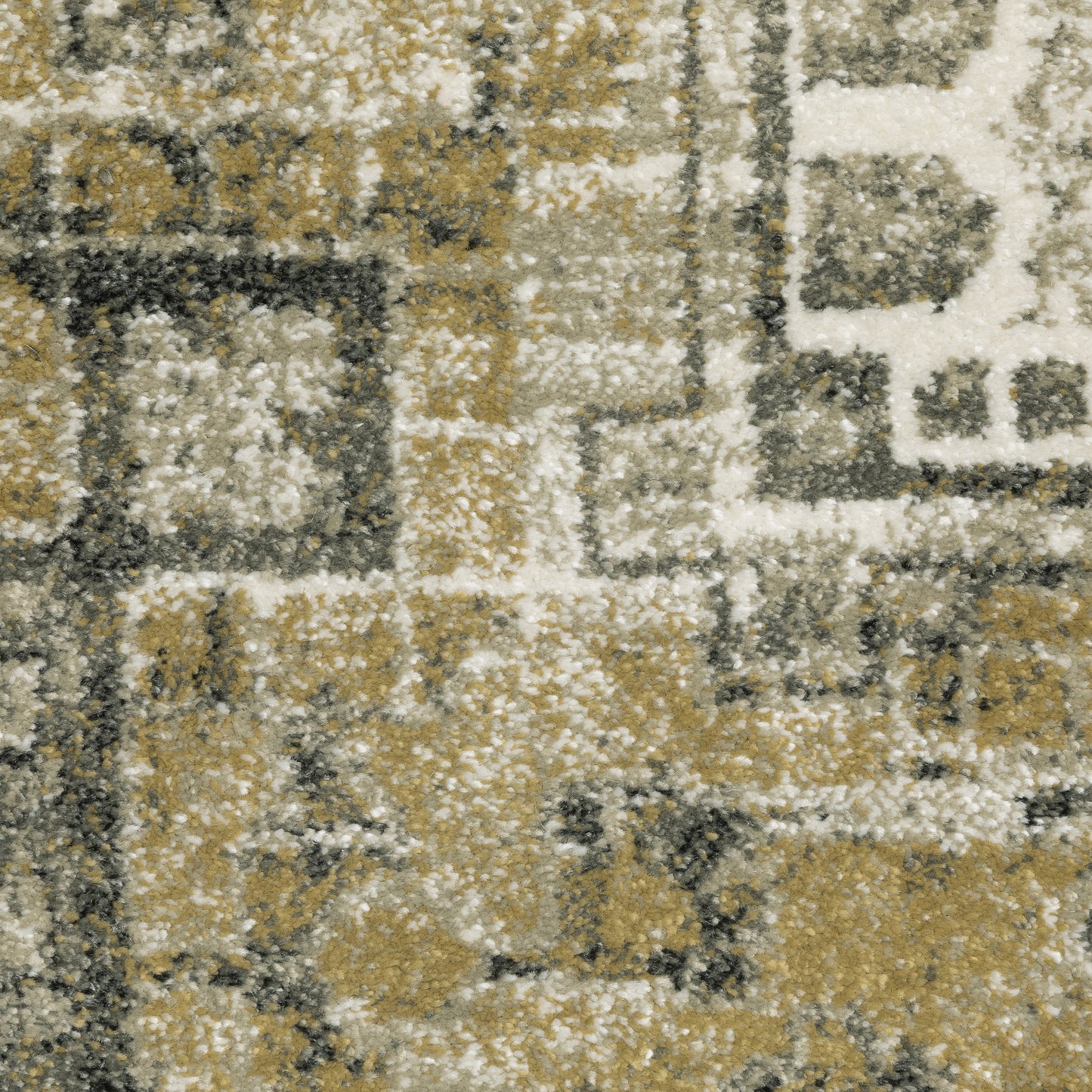 Venice Medallion Grey/ Blue Distressed Cut Pile Rug