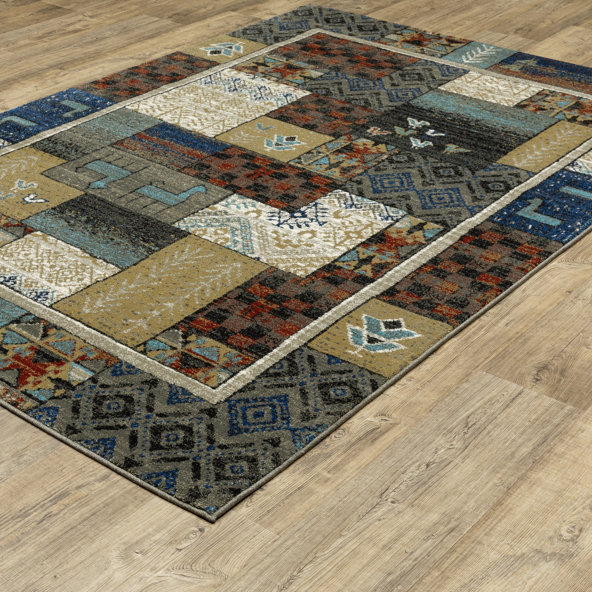 Venice Geometric Multi/ Multi Southwest/Lodge Cut Pile Rug