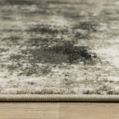 Venice Abstract Charcoal/ Beige Cut Pile Rug