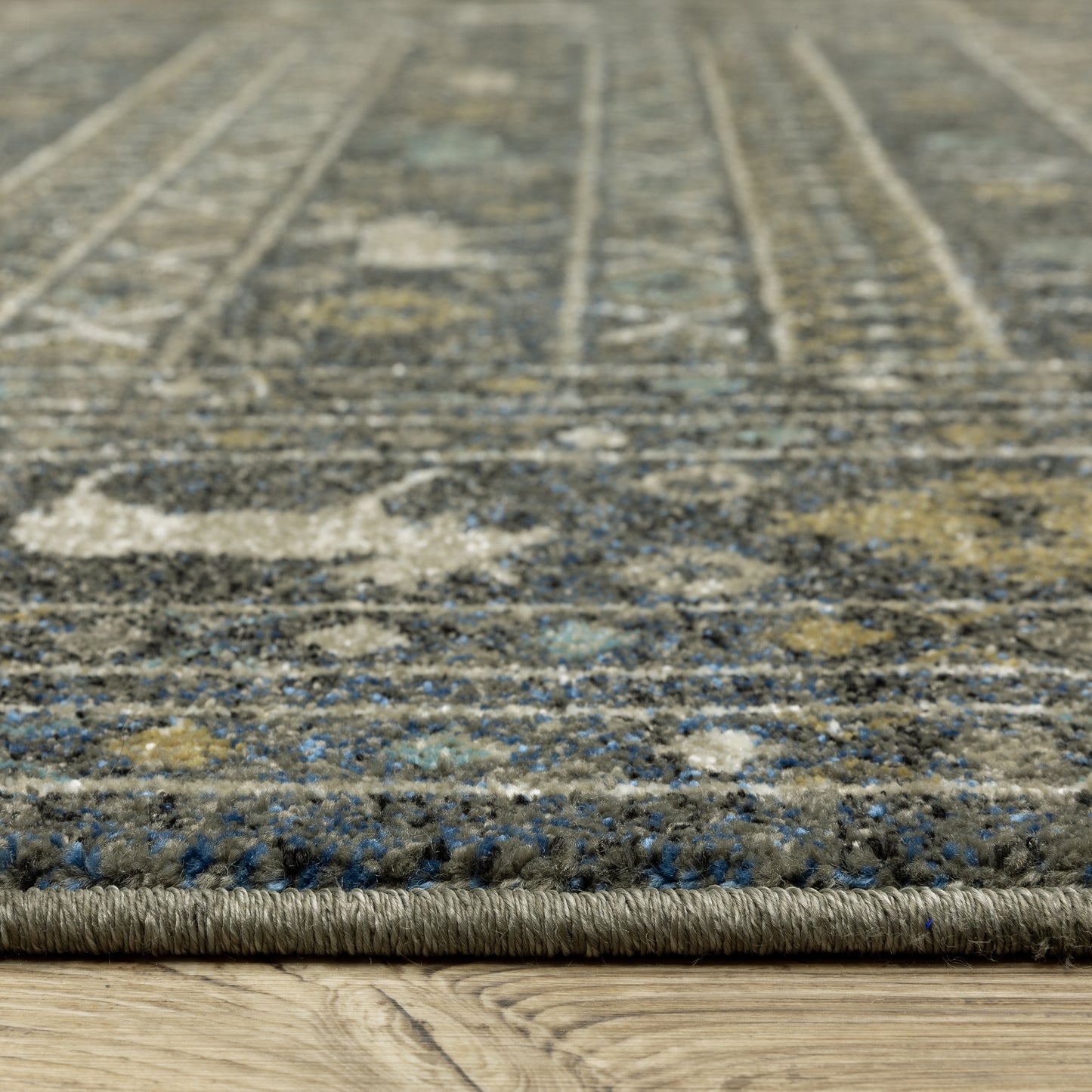 Venice Southwest/Lodge Blue/ Gold Cut Pile Rug