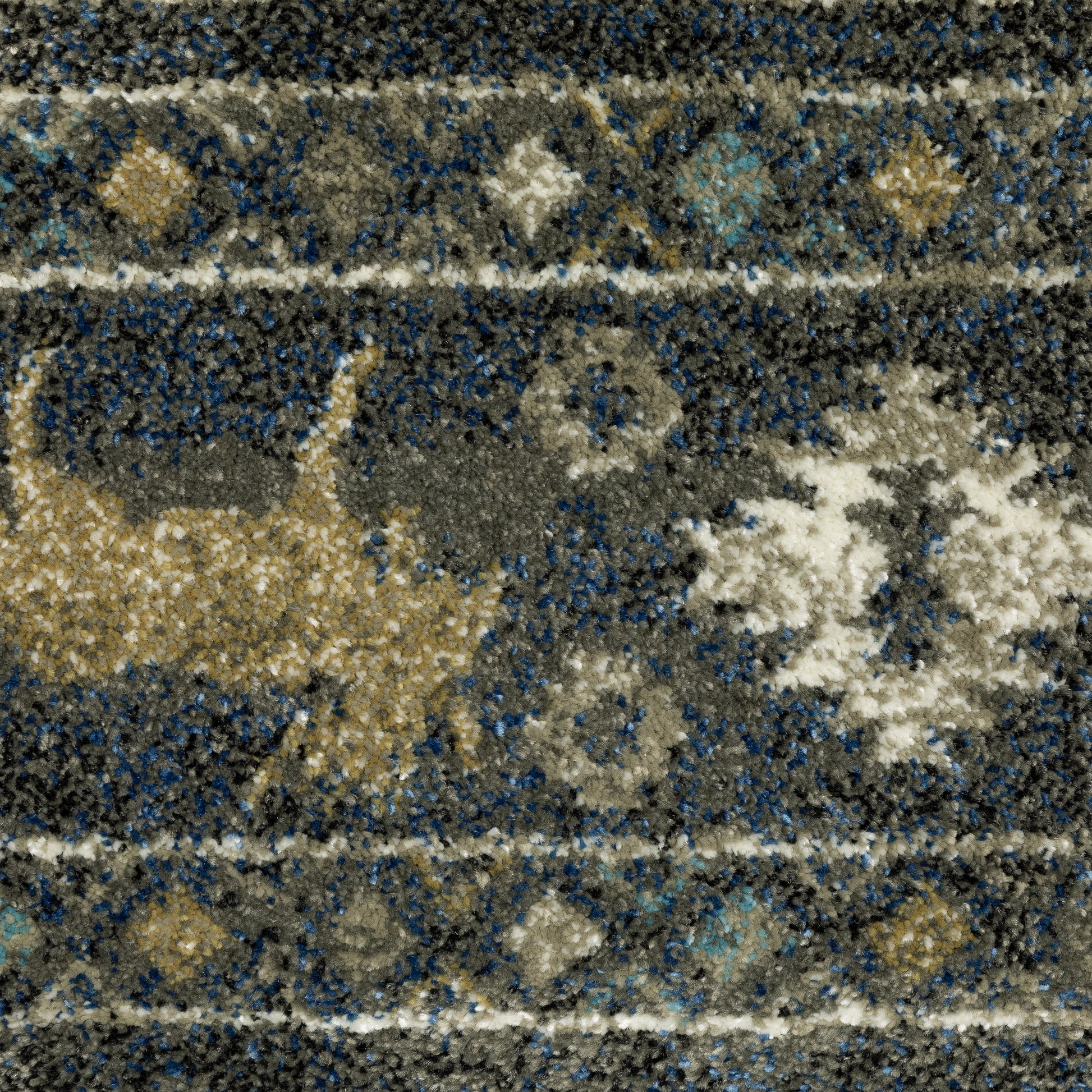 Venice Southwest/Lodge Blue/ Gold Cut Pile Rug