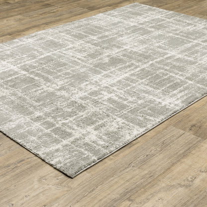 Verona Shag Grey/ Ivory Distressed Cut Pile Rug