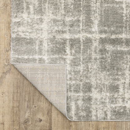 Verona Shag Grey/ Ivory Distressed Cut Pile Rug