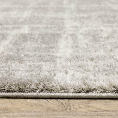 Verona Shag Grey/ Ivory Distressed Cut Pile Rug