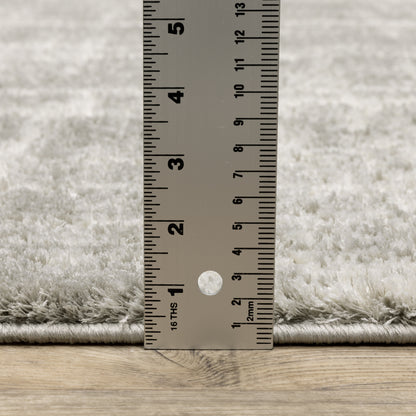 Verona Shag Grey/ Ivory Distressed Cut Pile Rug
