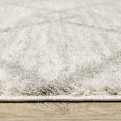 Verona Shag Ivory/ Grey Distressed Cut Pile Rug