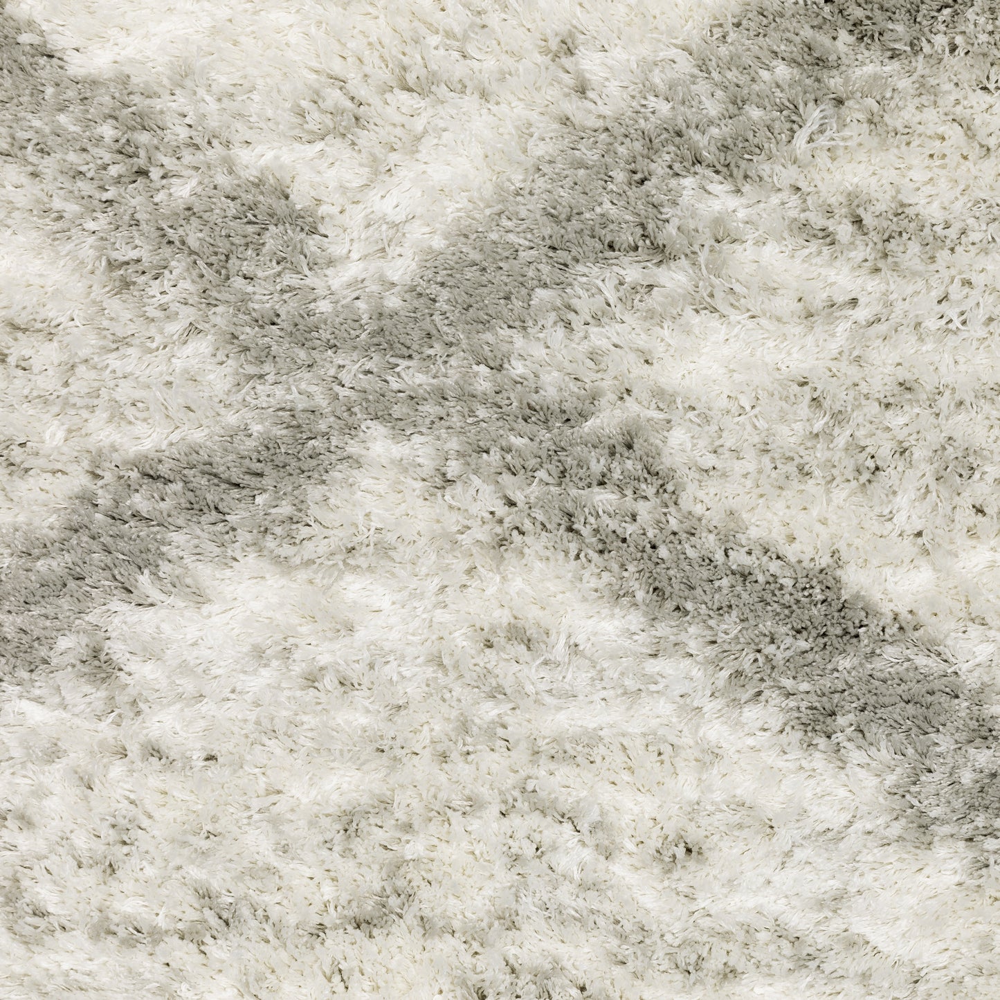 Verona Shag Ivory/ Grey Distressed Cut Pile Rug