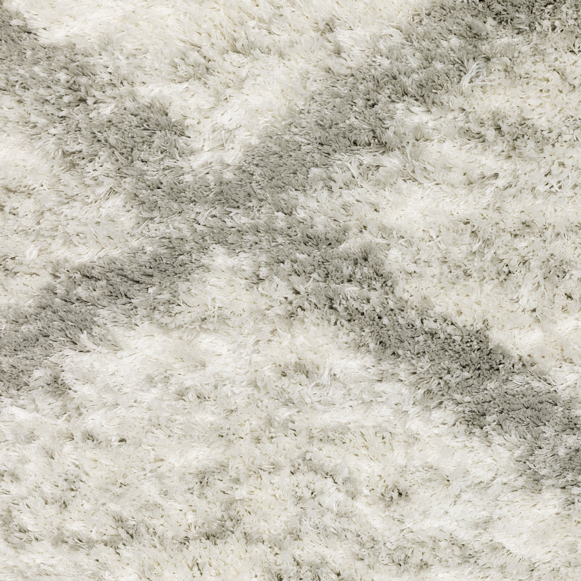 Verona Shag Ivory/ Grey Distressed Cut Pile Rug