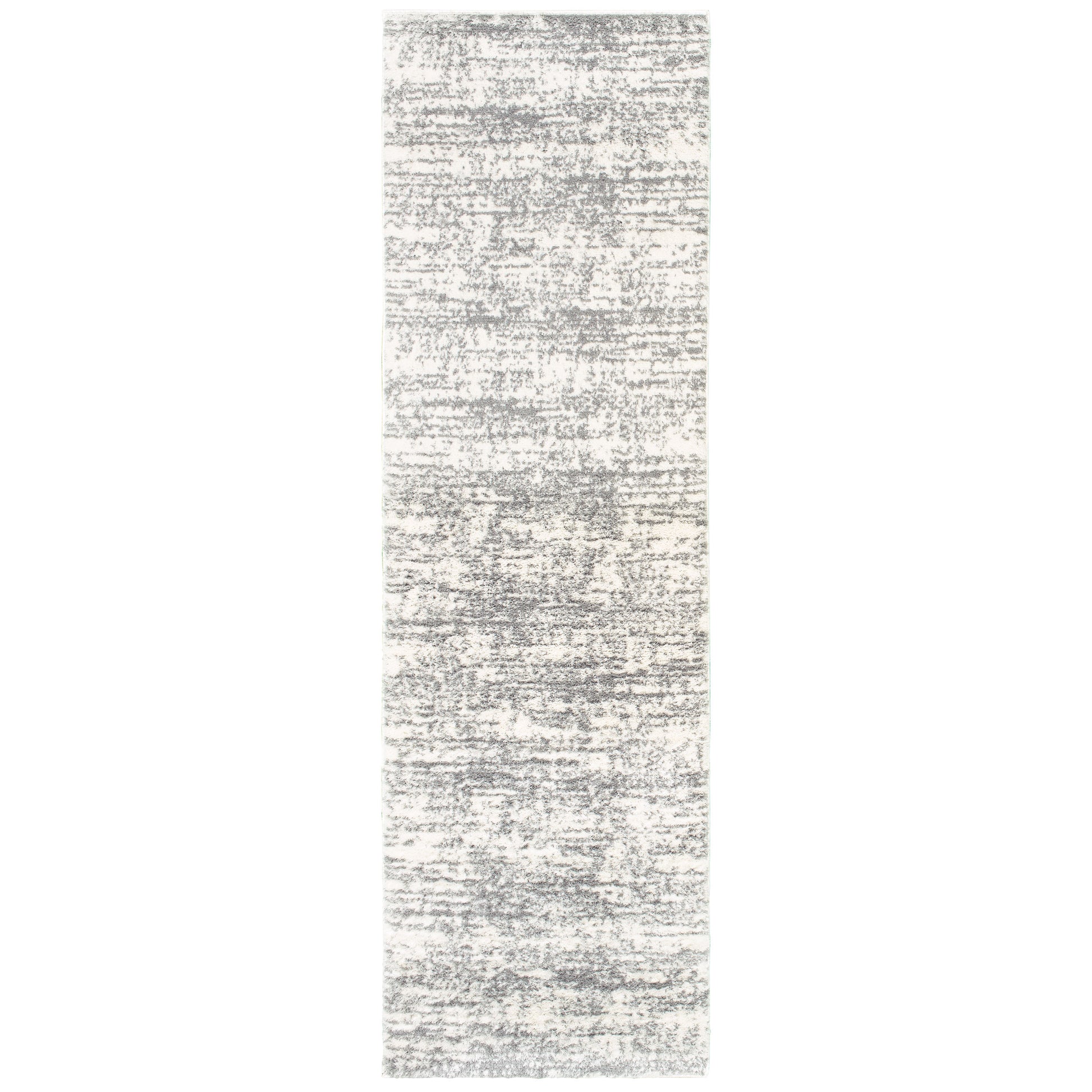 Verona Distressed Ivory/ Grey Abstract Cut Pile Rug
