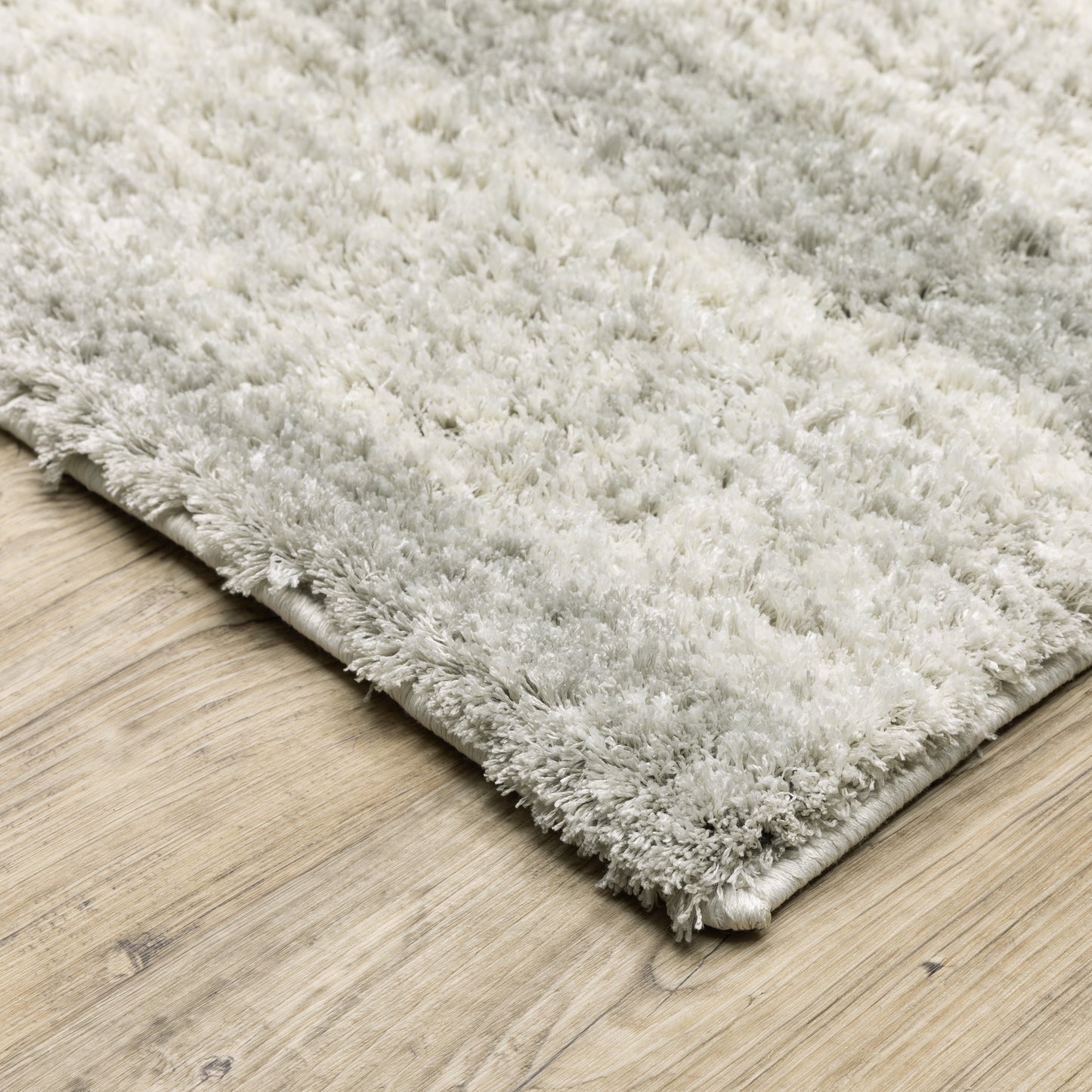 Verona Shag Ivory/ Grey Distressed Cut Pile Rug