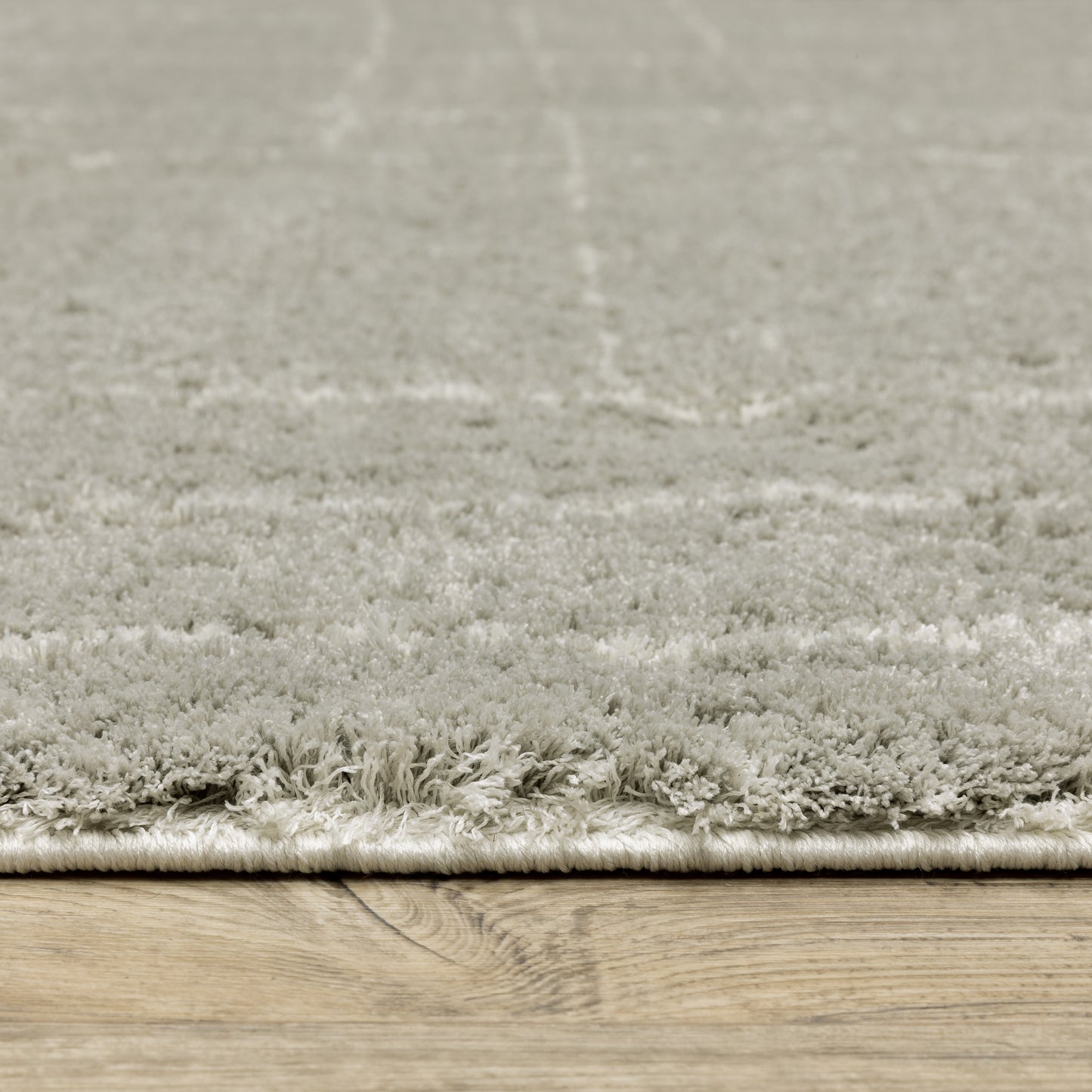 Verona Shag Grey/ Ivory Border Cut Pile Rug