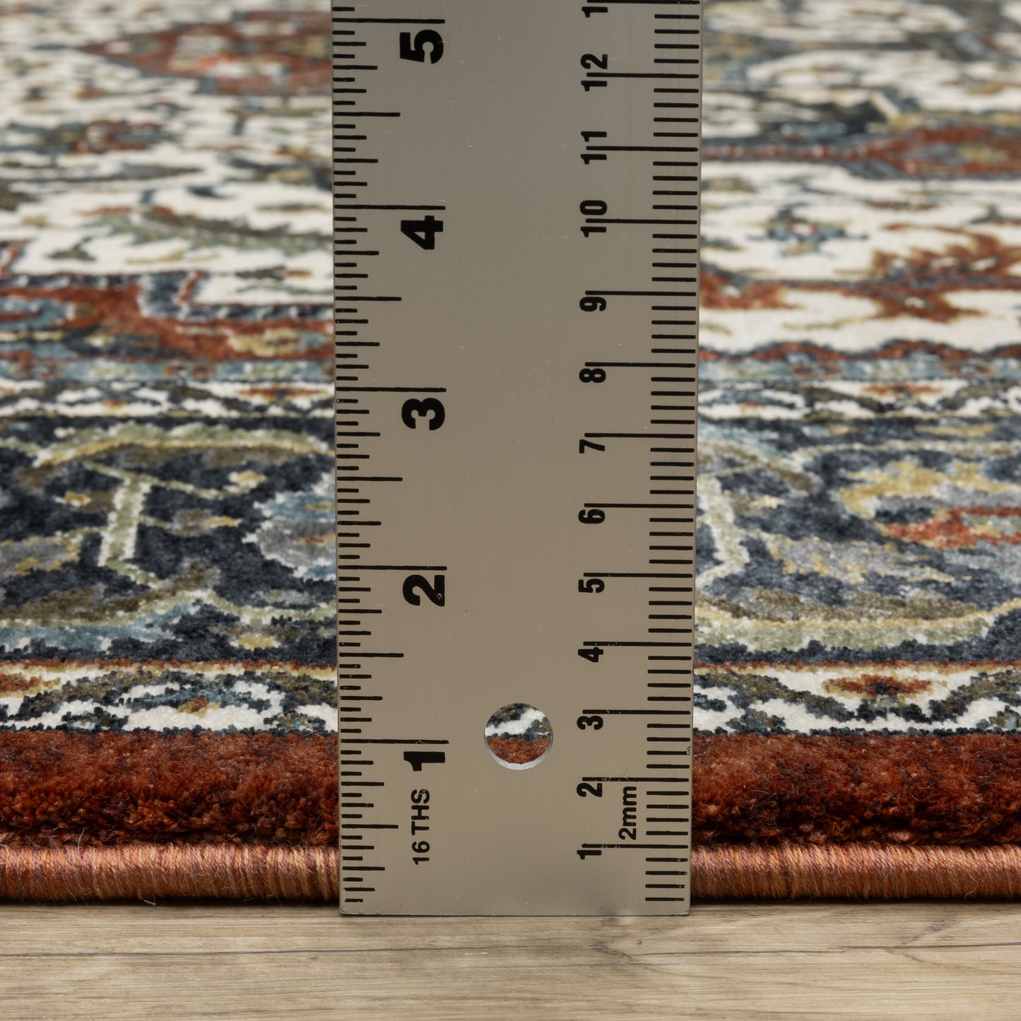 Vivian Medallion Red/ Multi Oriental Cut Pile Rug