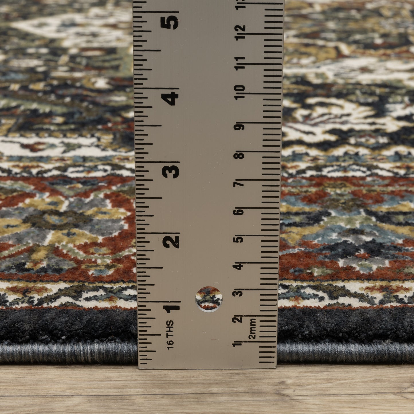 Vivian Medallion Navy/ Multi Oriental Cut Pile Rug