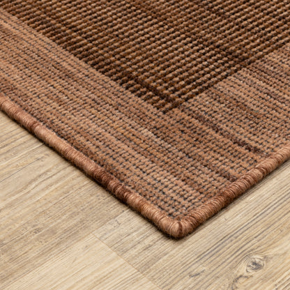 Warner Solid Pink/ Purple Border Loop Pile Rug