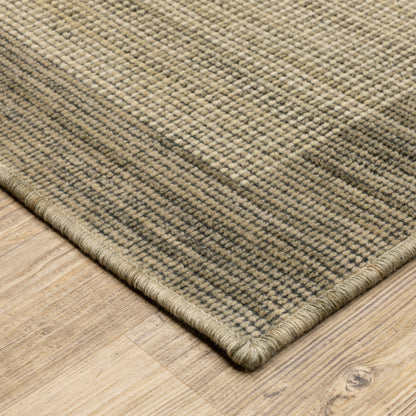 Warner Solid Grey/ Grey Border Loop Pile Rug