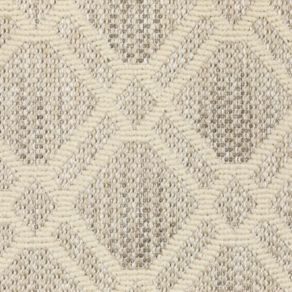 Zarina Lattice Ivory/ Beige Flat Weave Rug