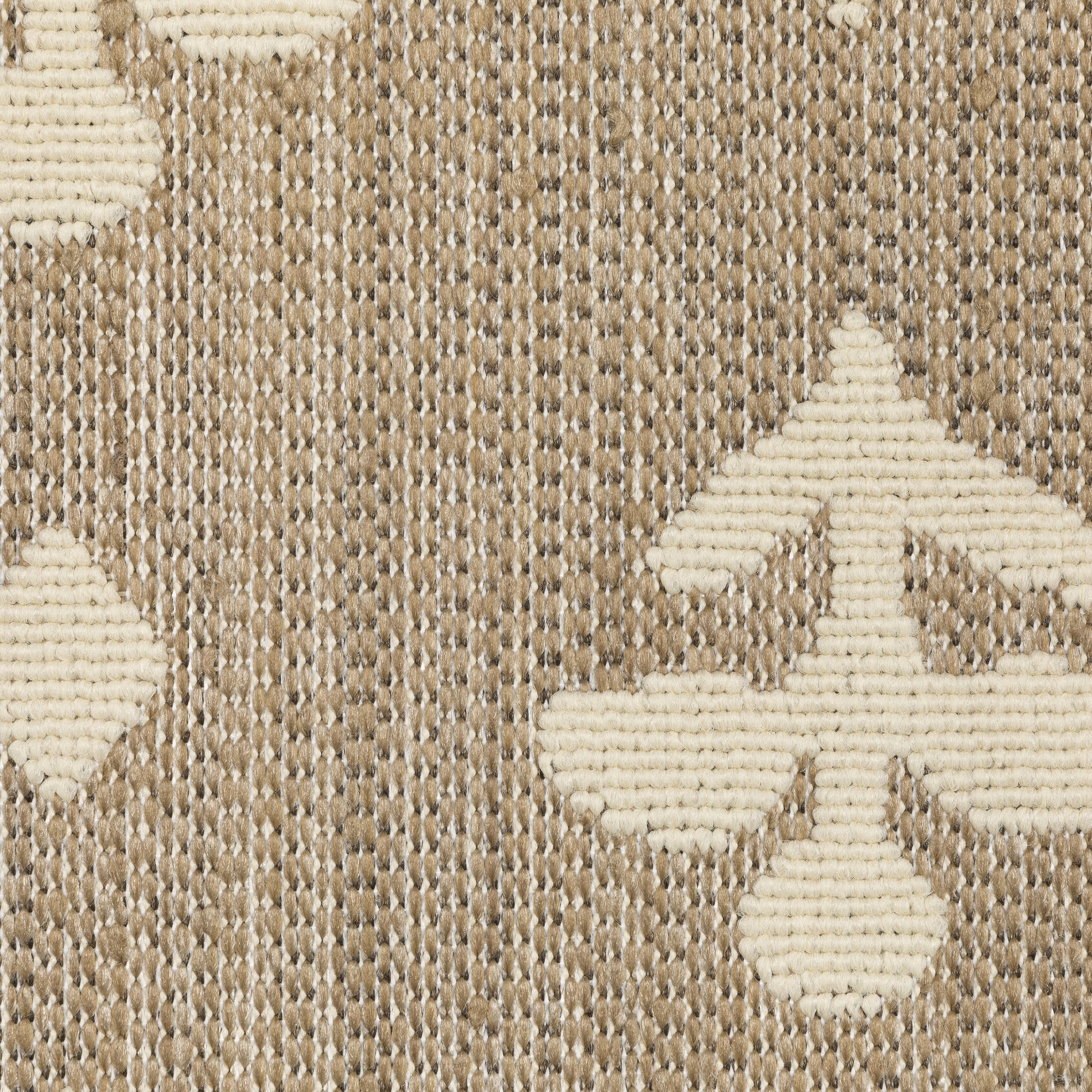 Zarina Border Beige/ Ivory Floral Flat Weave Rug