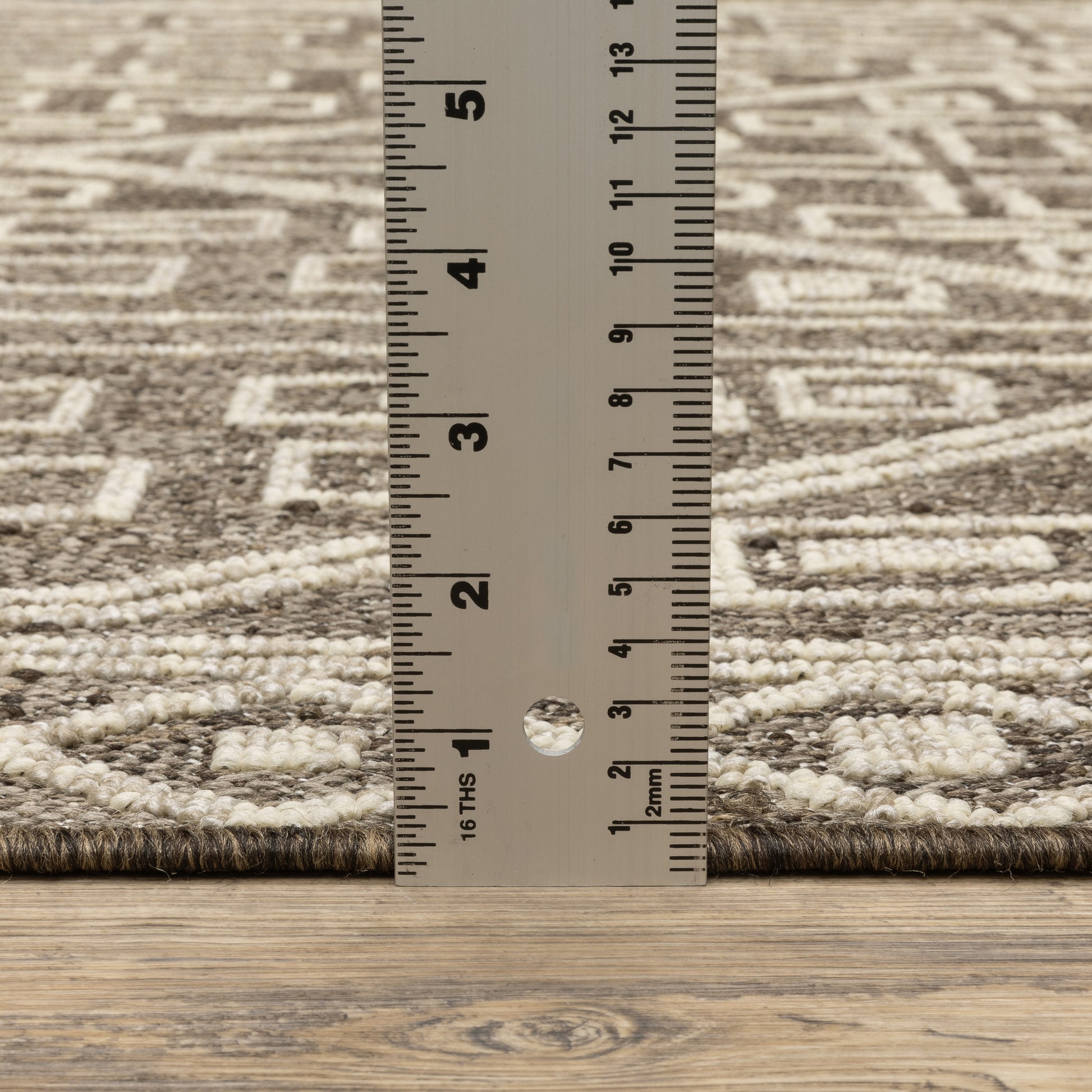 Zarina Geometric Brown/ Beige Flat Weave Rug